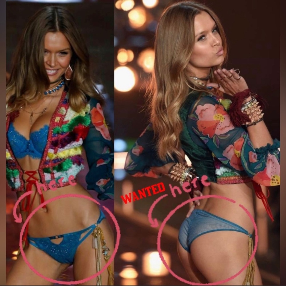 Blue sapphire panty 🩲 Holiday fashion show 2015🎊. model josephine skriver.
